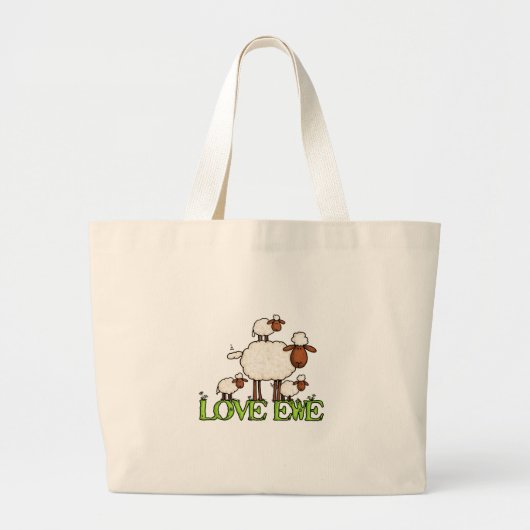 liefhebber txt grote tote bag (Voorkant)