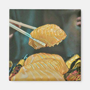 Liefhebber van Aziatisch eten sushi Magneet