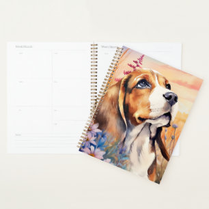 Liefhebber van Beagle-honden in een weide met wild Planner