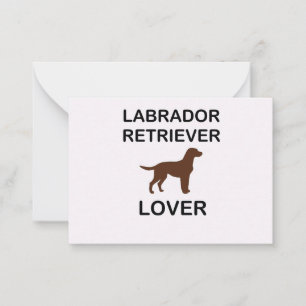 liefhebber van chocolade labradors notitiekaartje