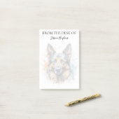 Liefhebber van Duitse Herders Monogram Honden Post-it® Notes (Op bureau)