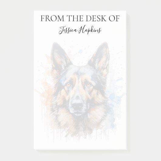 Liefhebber van Duitse Herders Monogram Honden Post-it® Notes (Voorkant)
