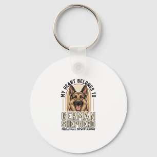 Liefhebber van Duitse Herdershonden Vintage Gravur Sleutelhanger