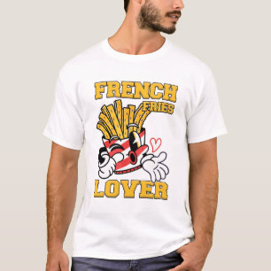 Liefhebber van Franse friet Mannen Wit T-shirt