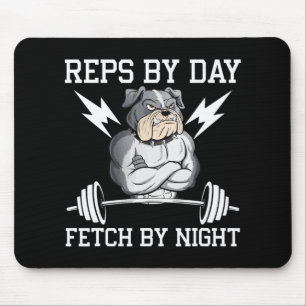 Liefhebber van honden Bodybuilder Fitness Workout Muismat