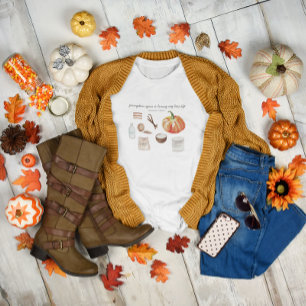 Liefhebber van Pompoengewürz   Monogram Herfst T-shirt