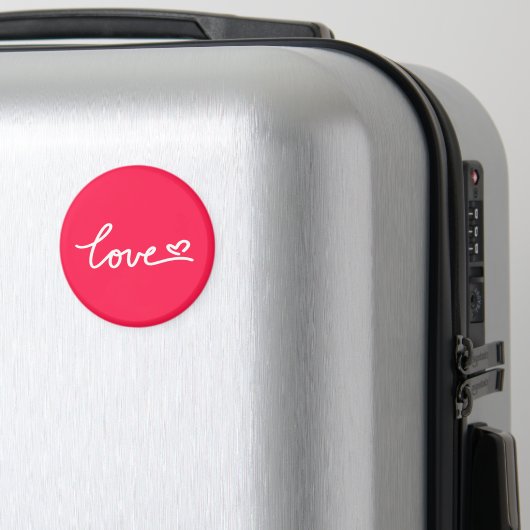 Liefhebber van witte tekst op roze magneet (Insitu (bagage))