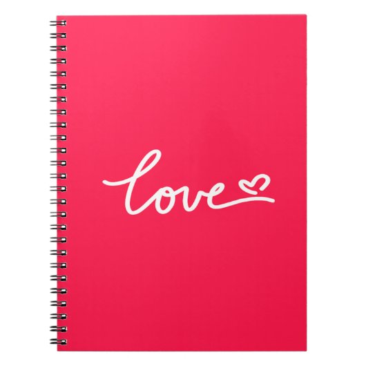 Liefhebber van witte tekst op roze notitieboek (Voorkant)