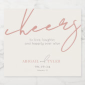 Liefhebbers in het Paradijs Minimaal Sparkling Wijnetiket (Enkel label)