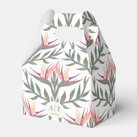 Liefhebbers in Paradise Favor Box Bedankdoosjes (Voorkant Zijde)