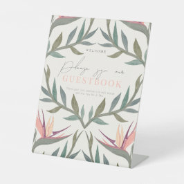 Liefhebbers in Paradise Gastenboek Reclamebord Met Voetstuk