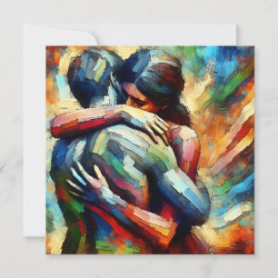 Liefhebbers Omhelzen ai Olieverf Stijl