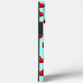 liefhebbers Rode harspatroon op Blue Custom Monogr Case-Mate iPhone Case (Achterkant / Rechts)