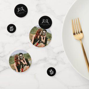 Liefhebbers Tot Dood Skeletten & Rozen Bruiloft Confetti