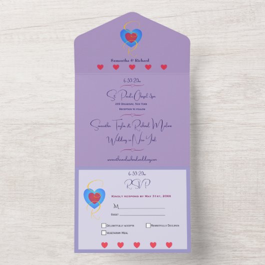 Liefhebbers van All in One Wedding All In One Uitnodiging (Binnen)