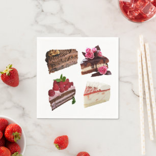Liefhebbers van cake heerlijke desserts grillig servet