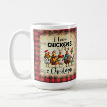 Liefhebbers van Christmas Chickens Buffalo Plaid M