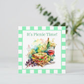 liefhebbers van een leuke picknick kaart (Staand voorkant)