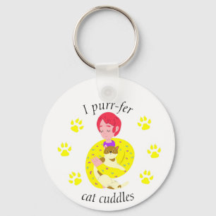 Liefhebbers van Mooie Katten Snurren voor Knuffels Sleutelhanger