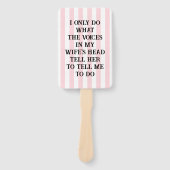 Liefhebbers van roze en witte strepen handwaaier (Voorkant)