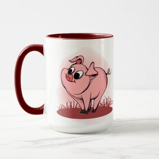 liefhebbers van schattige varkens voegen monogram  mok (Links)