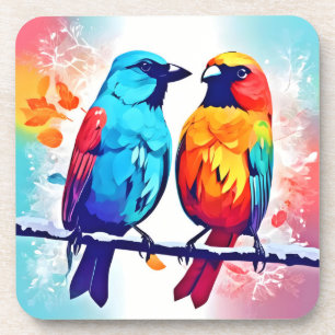 Liefhebbers van tropische vogels bier onderzetter