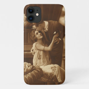 Liefhebbers van vintage, liefde romantische muziek iPhone 11 hoesje
