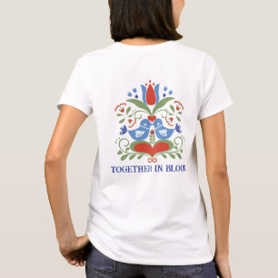 Liefhebbers van vogels en bloesems t-shirt
