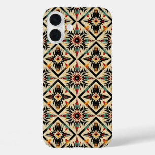 Liefhebbers van westers tegelpatroon iPhone 16 plus hoesje