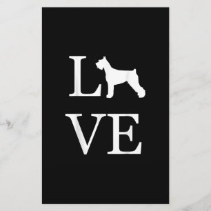 liefhebreus schnauzer silhouette hondenliefhebber briefpapier