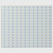 Liefhoningbijen blauw cadeaupapier (Vlak)