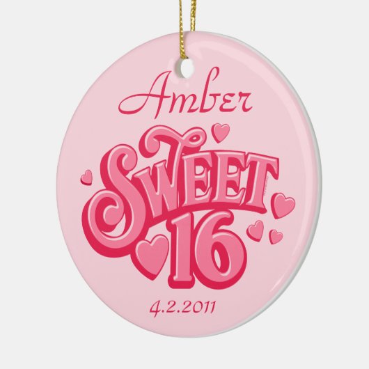 Liefje 16 Persoonlijke versiering Keramisch Ornament (Links)