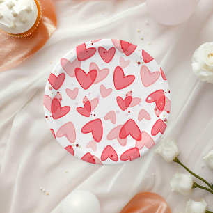 Liefje Baby Shower Valentijn Papieren Bordje