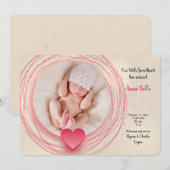 Liefje Foto geboorteaankondiging Kaart (Voorkant / Achterkant)