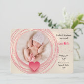 Liefje Foto geboorteaankondiging Kaart (Staand voorkant)