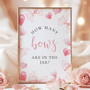 Liefje Hoeveel in het Potje Baby Shower Bord Poster