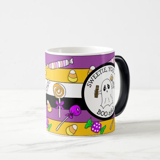 Liefje, je bent Boo-tiful, Ghost Pun, Halloween Magische Mok (Voorkant rechts)