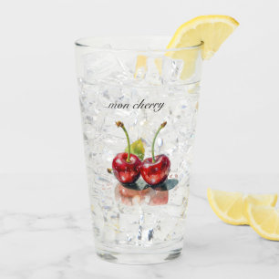 Liefje Kersen in Waterverf, op maat Glas