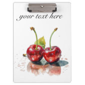 Liefje Kersen in Waterverf, op maat Klembord (Voorkant)