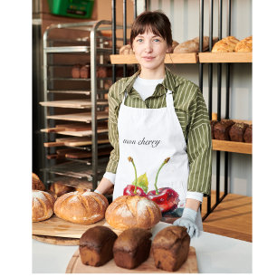 Liefje Kersen in Waterverf, op maat Schort