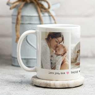 Liefje, mama Drie foto's en een hart in elke kle Koffiemok
