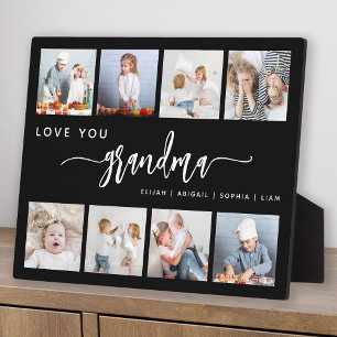Liefje Oma 8 Foto Collage Zwart Fotoplaat