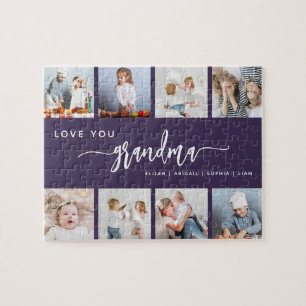 Liefje Oma 8 Fotocollage Paars Legpuzzel