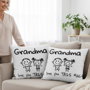 Liefje Oma Kinderkunst Persoonlijke Cadeau Kussen