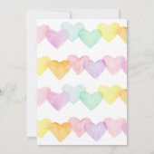 Liefje Pastel Rainbow Hearts verjaardag Kaart (Achterkant)