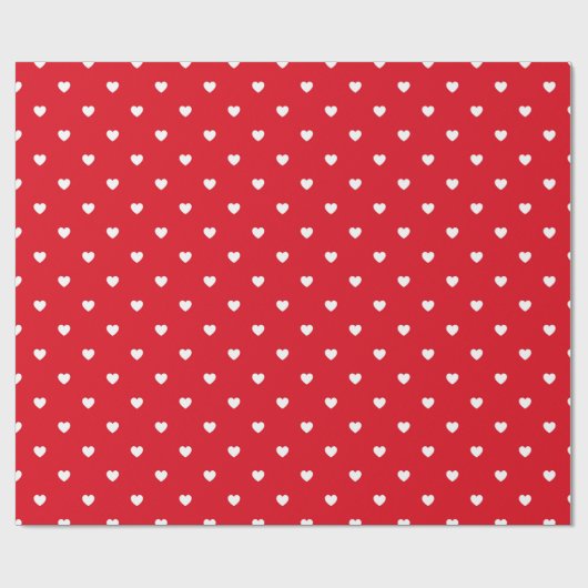Liefje Rood & Wit Valentijnsharten Cadeaupapier (Vlak)