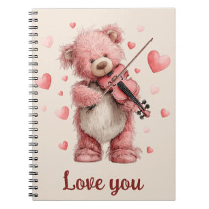 Liefje Teddy met viool Notitieboek
