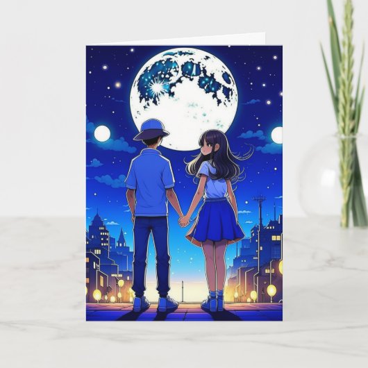 Liefje van me, romantisch anime stel kaart (Voorkant)