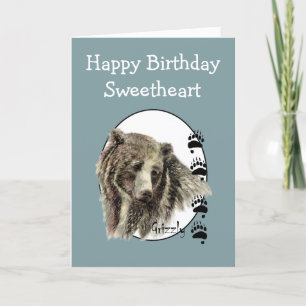 Liefje Wild Thing Birthday Grizzly Beer Animal Kaart