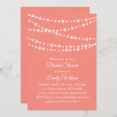 Liefkoraal Twinkle Licht Vrijgezellenfeest Kaart (Voorkant / Achterkant)